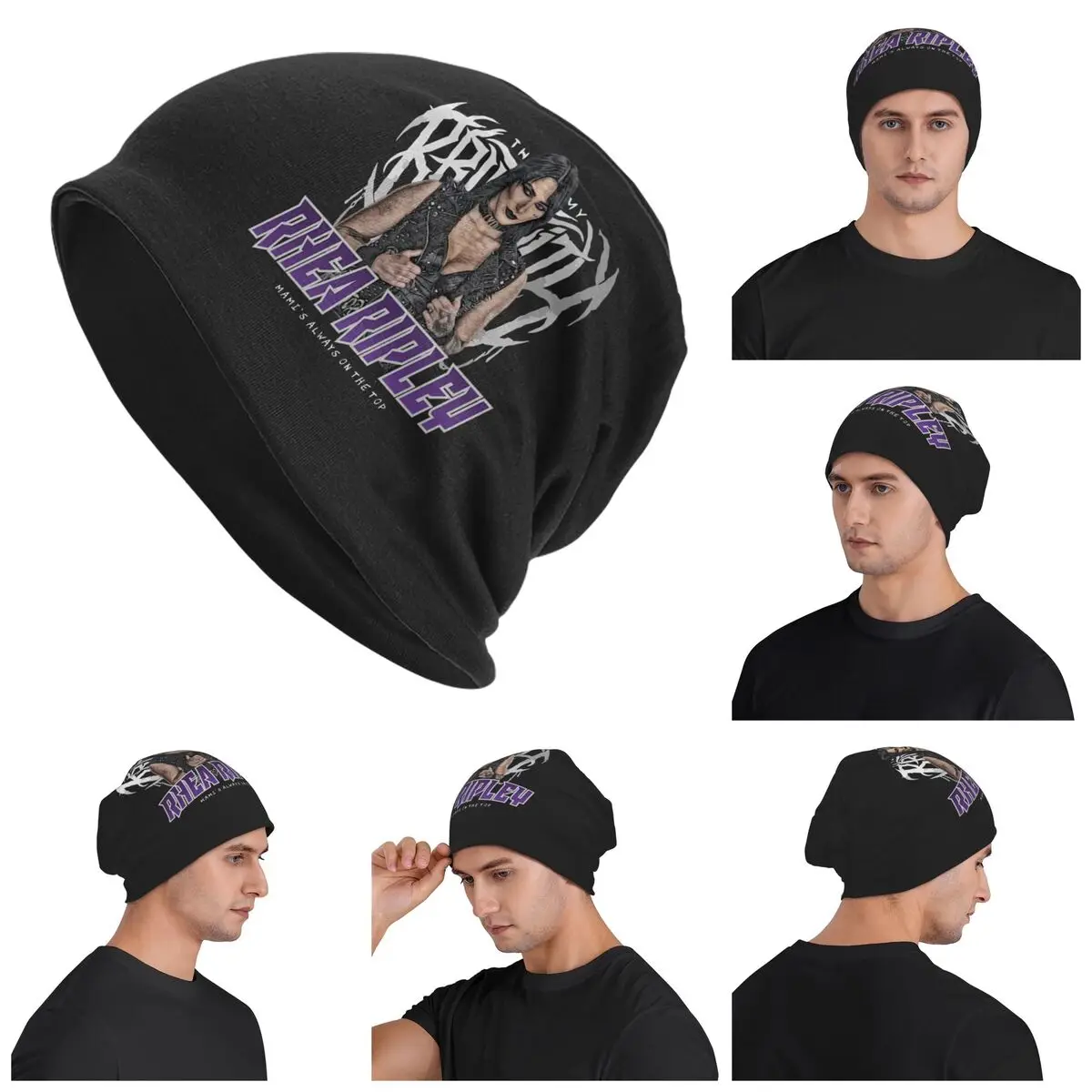 

Rhea Ripley Mami's On Top Warm Knitted Cap Hip Hop Bonnet Hat Autumn Winter Outdoor Beanies Hats for Men Women Adult
