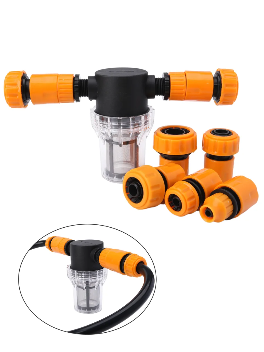 Filtre de tuyau d'arrosage 3/8 1/2 3/4 1 ", tuyau d'eau d'irrigation agricole, connecteur rapide, pompe de lavage de voiture, filtre d'entrée