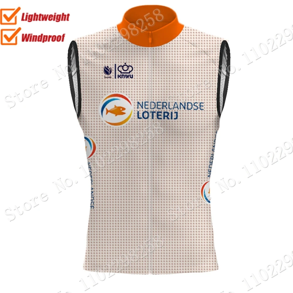 2023 Netherlands Team Wind Vest Dutch Cycling Vest Windproof Lightweight Sleeveless Holland Cycling Jersey MTB Maillot Gielt