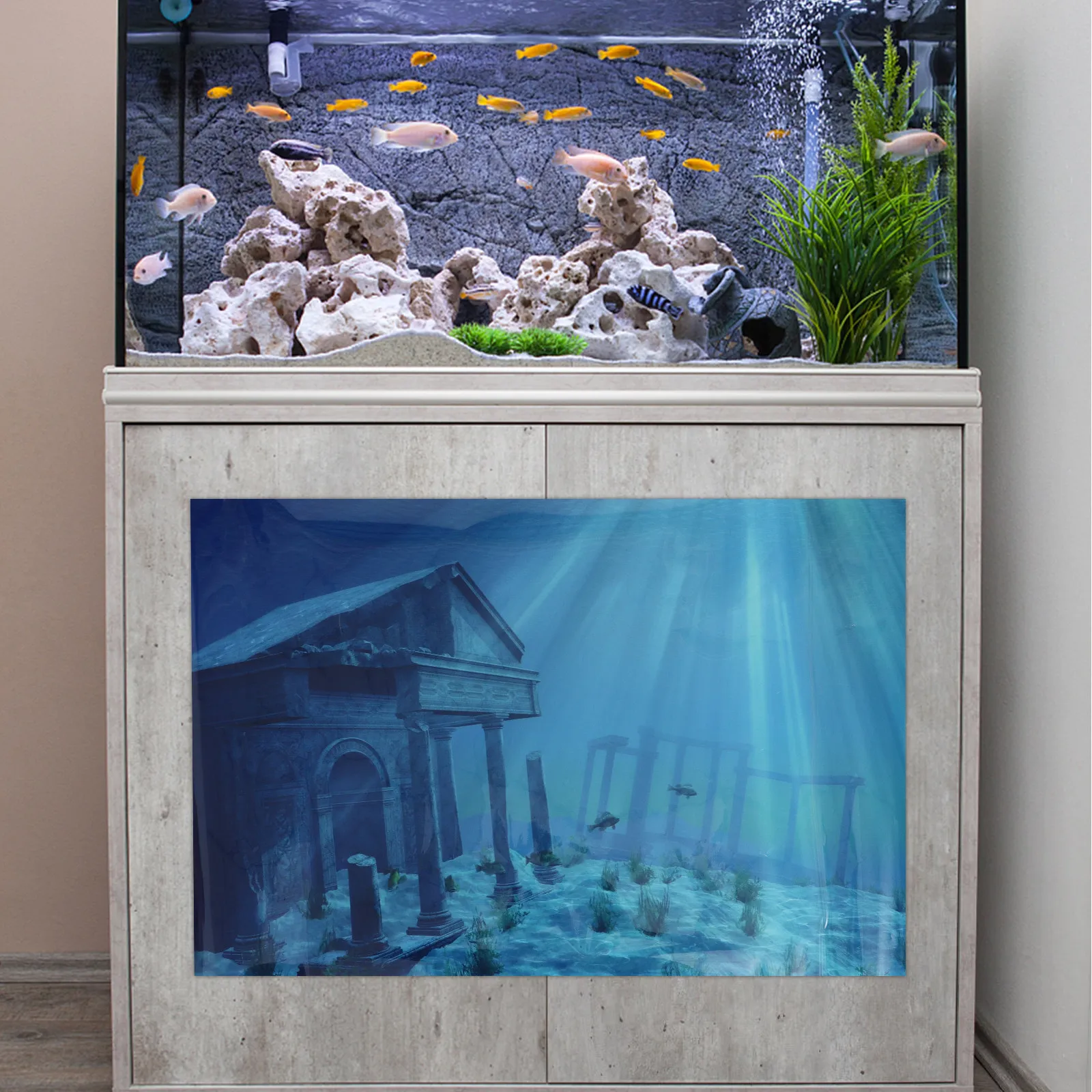 Behang Aquarium Poster Achterg - Aquarium Fish Wallpaper recensie en prijs