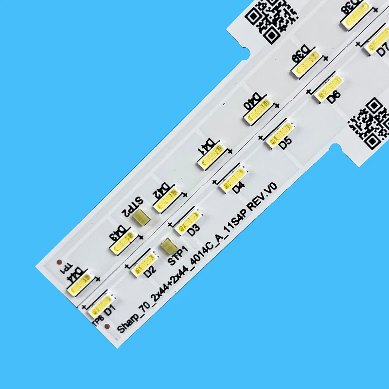 LEDバックライトストリップ,ライトライト,4-c70al1x Sharp-70-2x44 2x44-4014c-a B-11S4P v,v0 b721wjn1 8y09 lkla,380mm, 4個