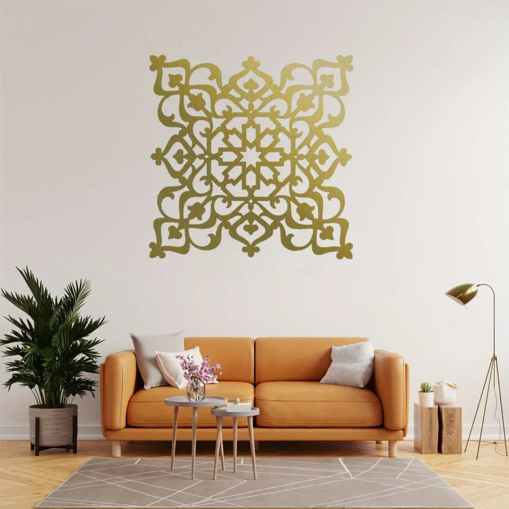 CIFBUY Iron Wall Art Moroccan Arabesque Metal Waterproof Sculpture For Home Living Room Hanging Decor Islamic Gift