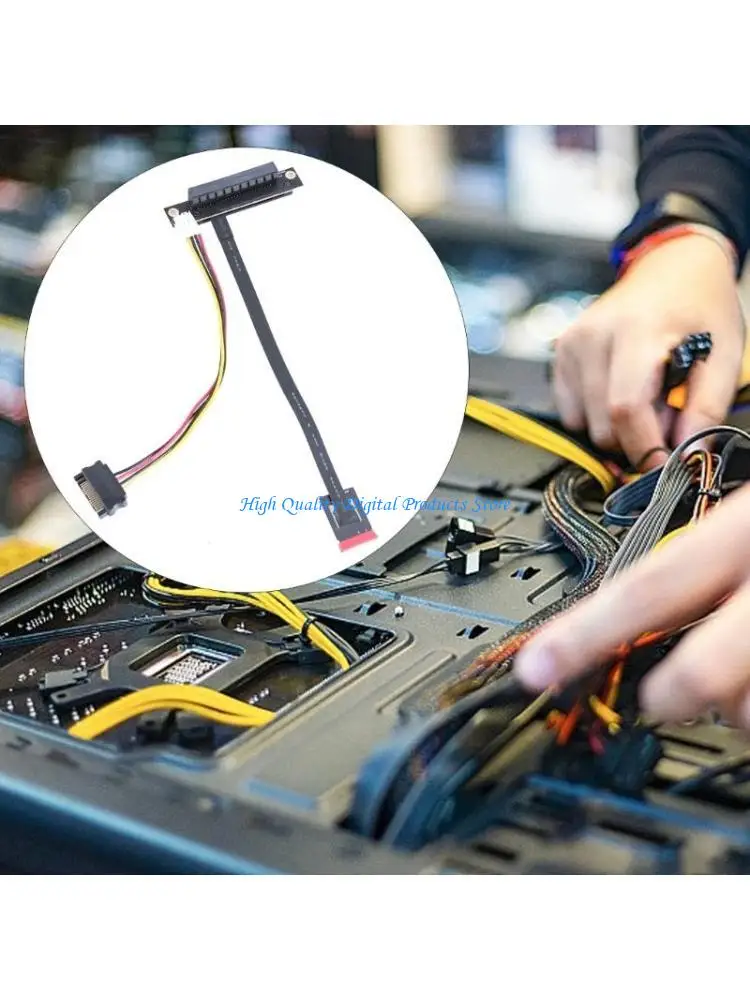 

U2JE M.2 A+E To PCIe 8X Converter Cable With 270° Bend 4Pin FDD Connection