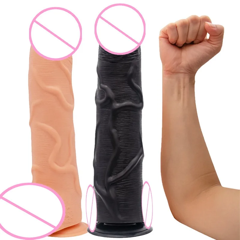 Consolador Sexual gigante con ventosa para hombre, Pene grueso de silicona doble penetración, masturbador de coño Gay, súper grande, patio trasero