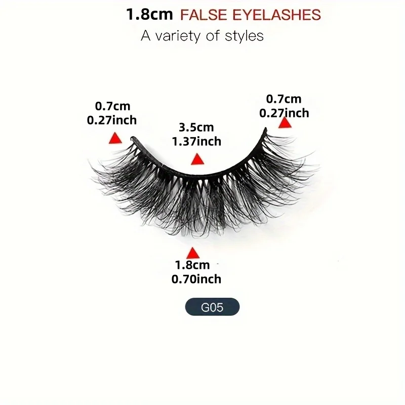 5 أزواج من الرموش ثلاثية الأبعاد سميكة ورقيقة، رموش طويلة طبيعية سميكة ومتفجرة