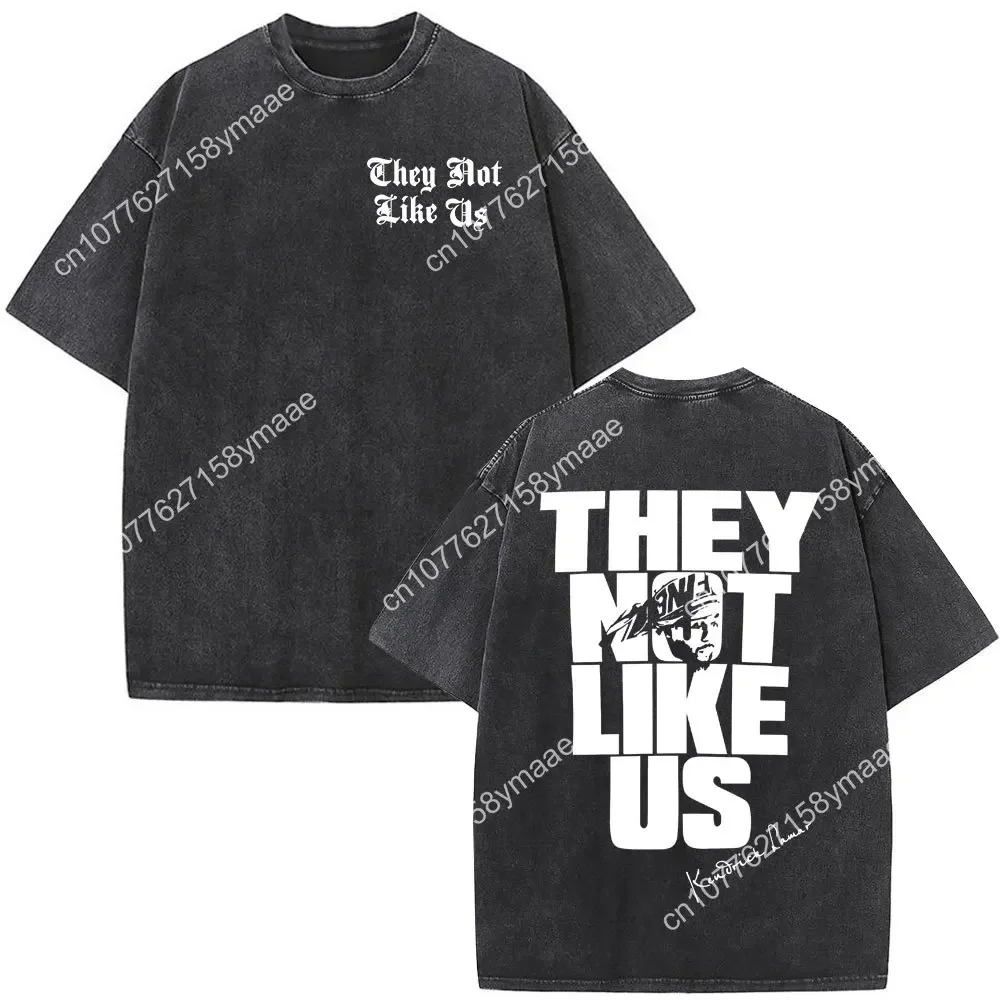 Kendrick Lamar Music Album Graphic Vintage Washed T-shirts Men Women Fashion Hip Hop Retro Short Sleeve T Shirts Male Cotton Tee