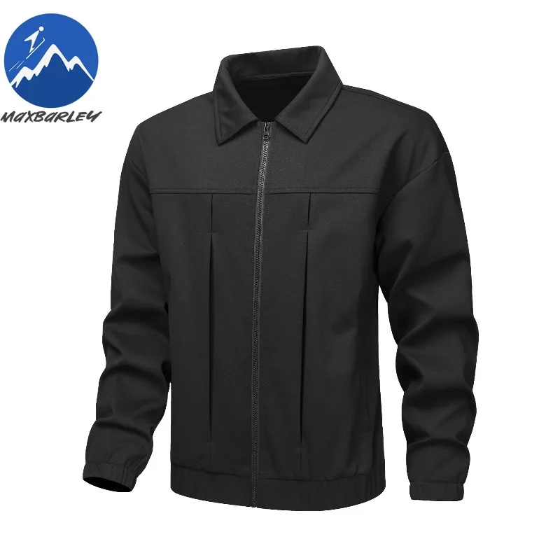 

Maxbarley повседневная спортивная куртка для мужчин, новинка 2026, весна-осень, корейский стиль, пальто с длинными рукавами и лацканами, мужская брендовая одежда, свободные куртки