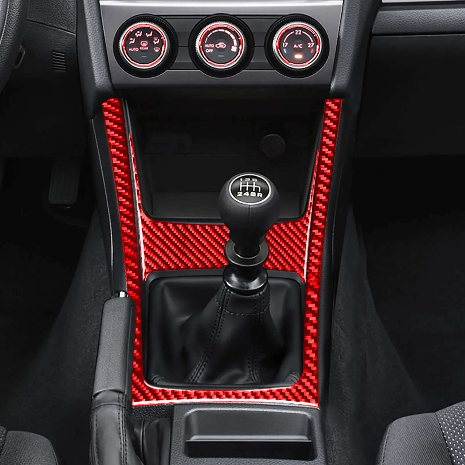 For Subaru Impreza WRX STI XV Crosstrek 2015 2016 2017 Carbon Fiber Transmission Panel Gear Shift Box Frame Stickers Accessories