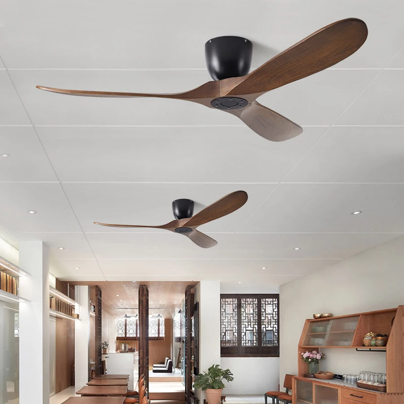 QINIWAKE 36/42/52/60/70 Inch Ceiling Fan Reversible Airflow Silent DC Motor for Living Room Dining Room Home Interior Decor