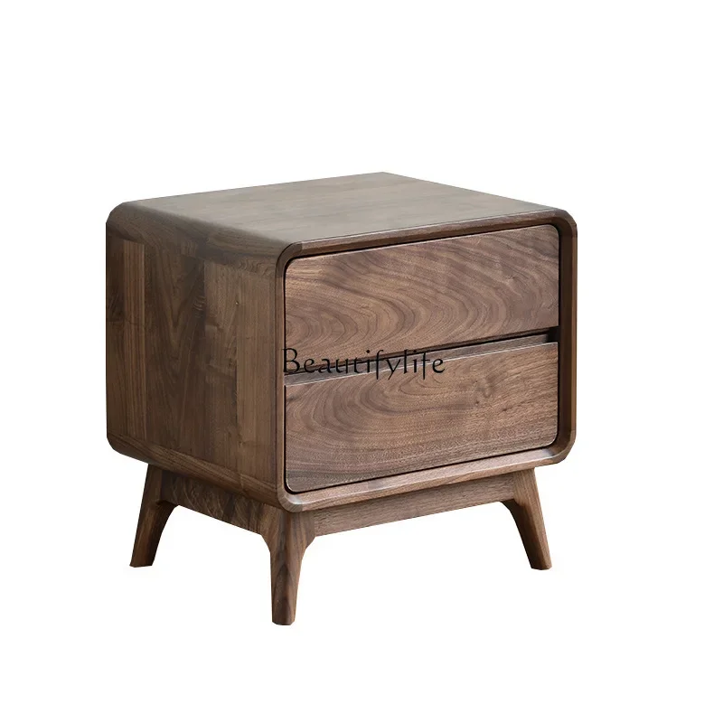 

North American black walnut solid wood simple cherry bedside table