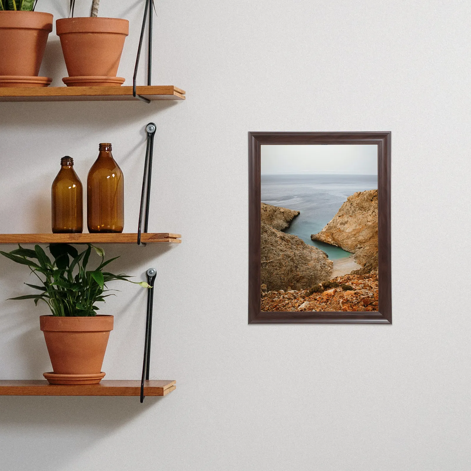 Large Wooden Poster Frame A3 Size 29.7x42cm Rustic Coffee Brown Wall Mountable for Sketches Puzzles Artwork Natural