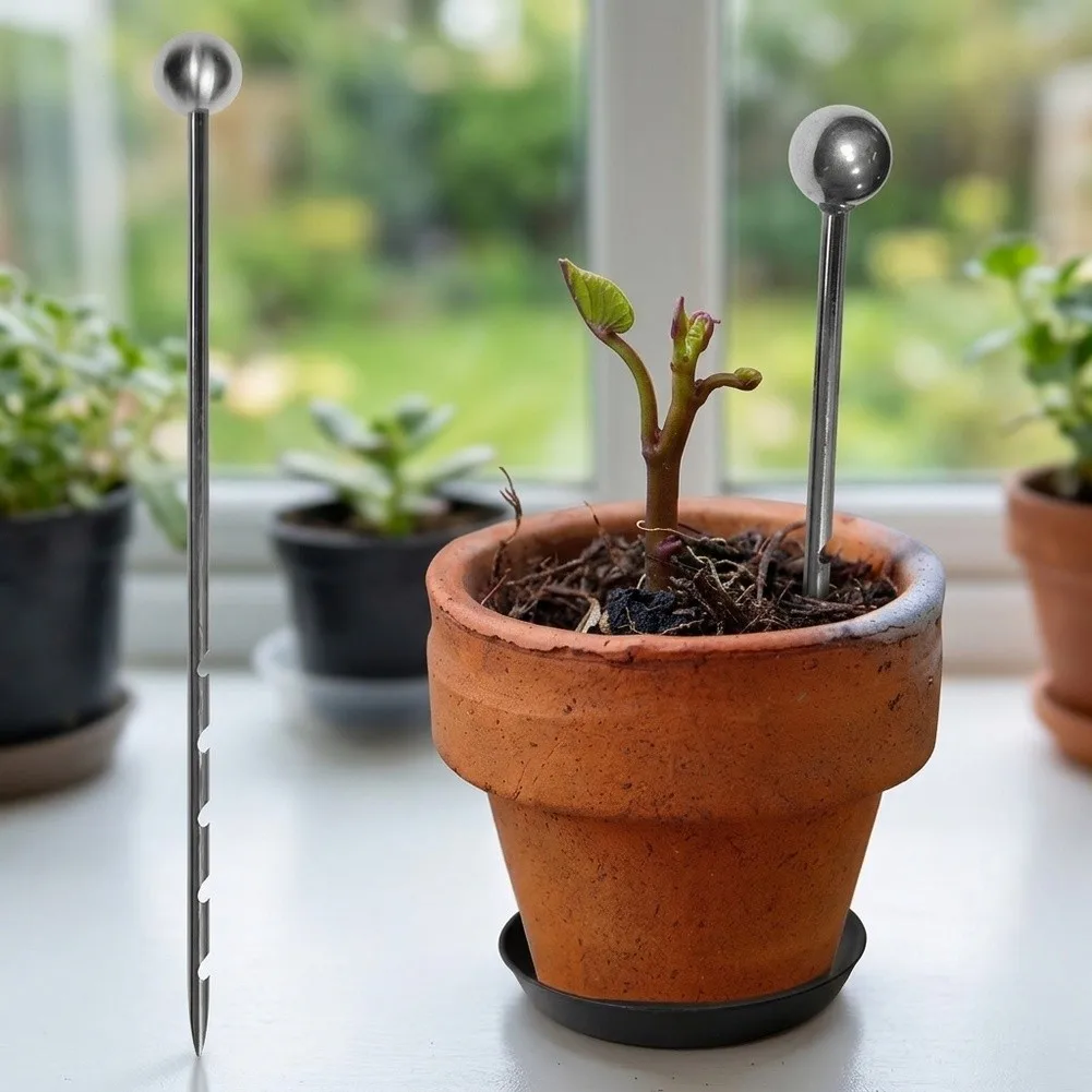 14in Stainless Steel For Garden Soil Probe for Farm Soil Sampling Moisture Assessment Tool Portable No Power Required