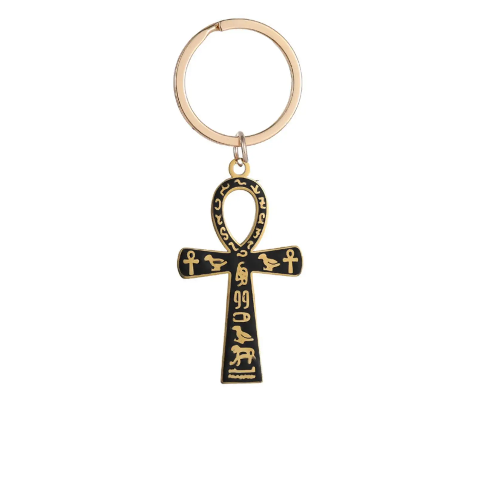 Altägyptisches Lebenssymbol Ankh Anhänger Schlüsselanhänger Edelstahl Schlüsselring Schmuck Geschenk – Detail 1