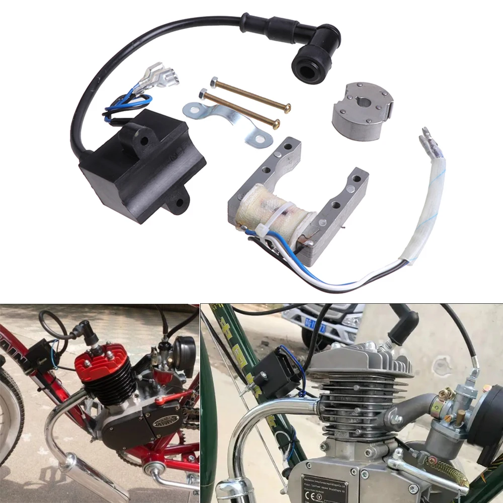 

Magneto Stator CDI Ignition Coil for 49cc 60cc 66cc 80cc 2-Stroke Engine Motorized Bicycle Bike Durable Replacement Parts