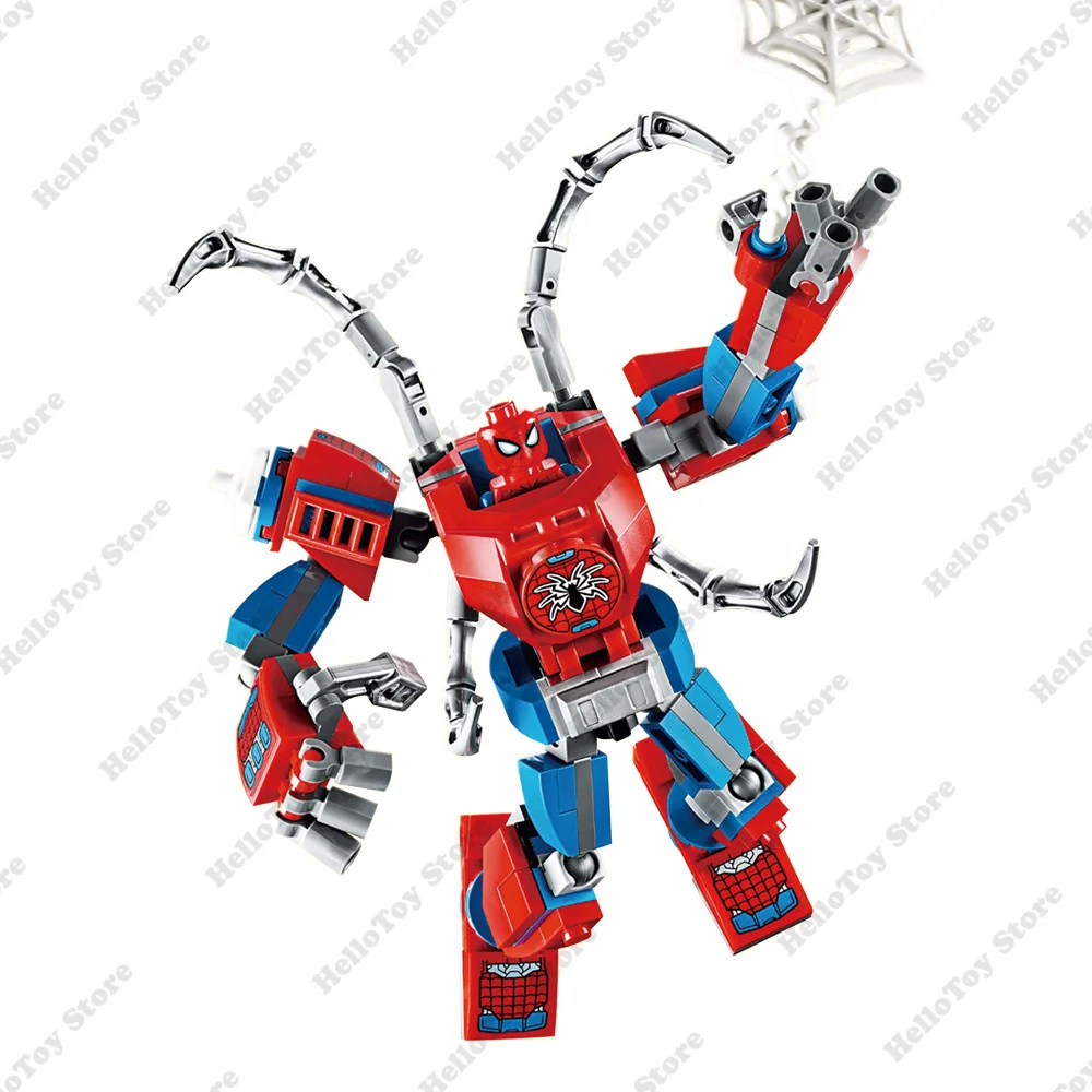 New Marvel Avengers Combat Mech Figure Robot Armor Building Blocks Kits Bricks Classic Superhero Movie Model Kids Toys Boy Gift