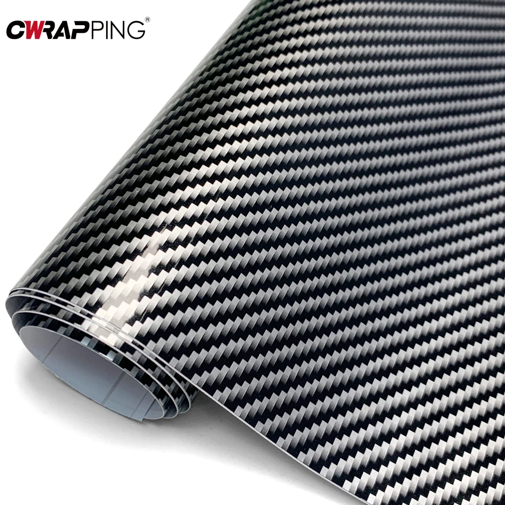 

2D 3D Carbon Fiber PET Car Film Covering Motorcycle Vinyl Auto Tuning Anti Collision Car Decor Black Wrap for Car Accessories
