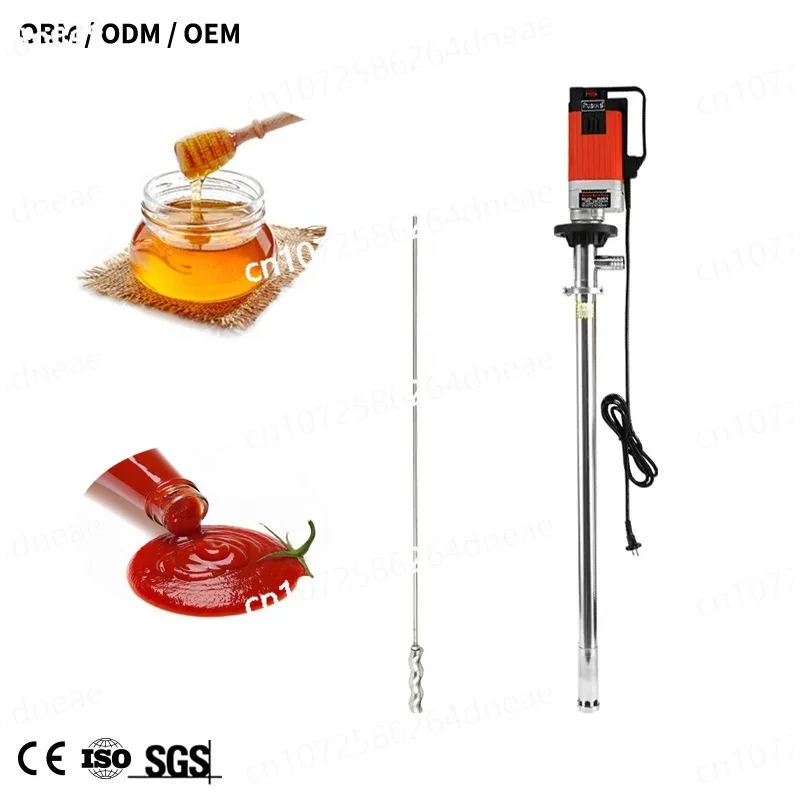 

Drum vertical high viscosity pump SS316 honey electric barrel screw type high viscosity food grade drums pump for thick liquids