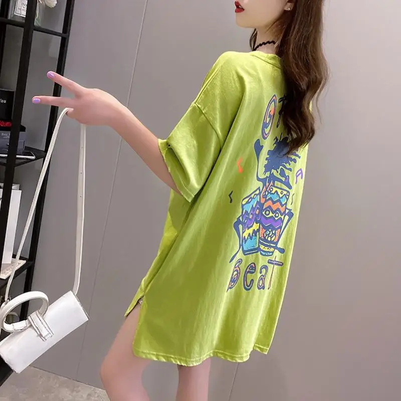 

Y2k Summer Women's Oversized Cotton T-shirt Kawaii Anime Short Sleeve Top Women Cheap Women's Clothing