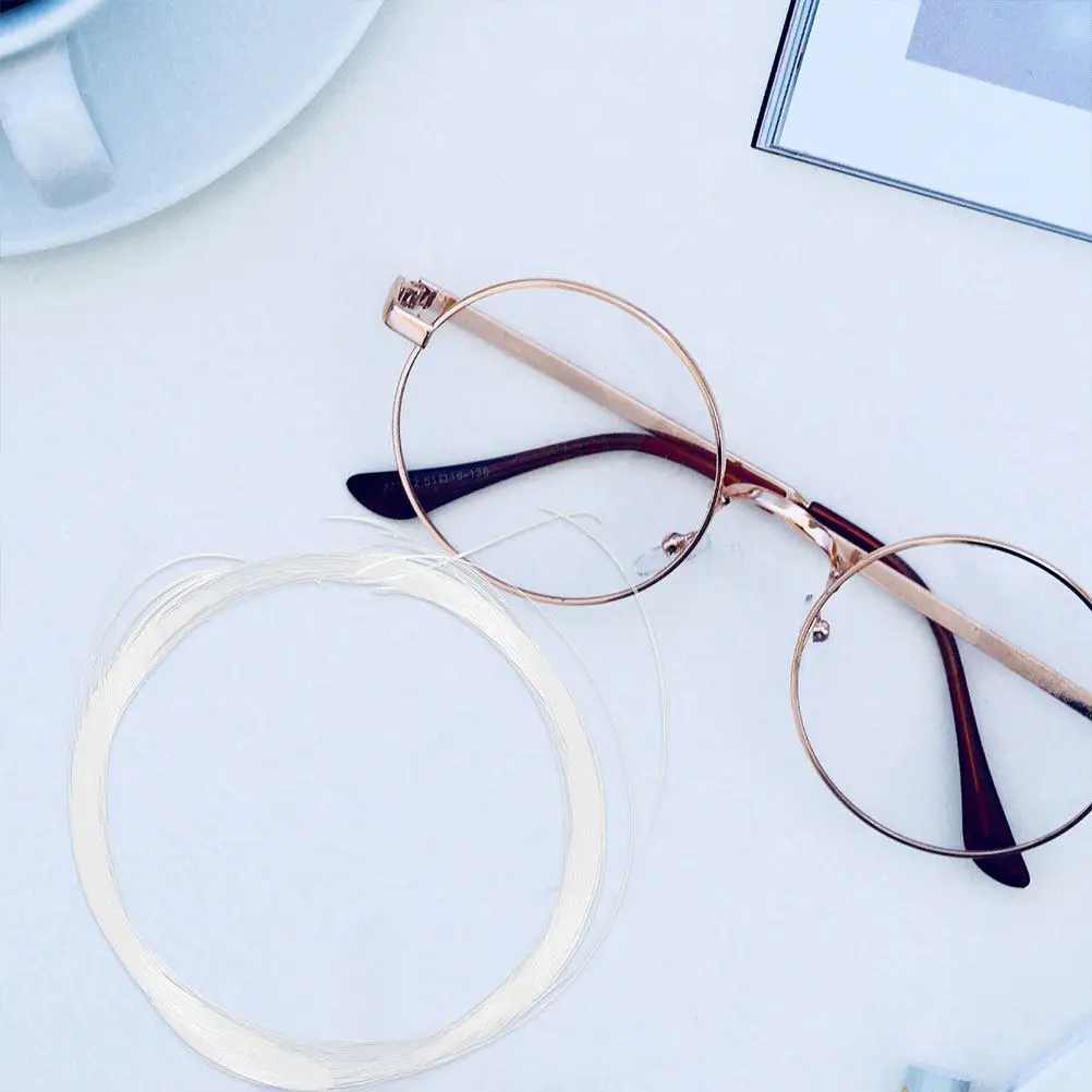 1 Roll High-Durability Eyeglass Repair Thread Nylon Material for Semi-Rimless Frames Secure Fit Easy on-The-Spot Repair Glasses