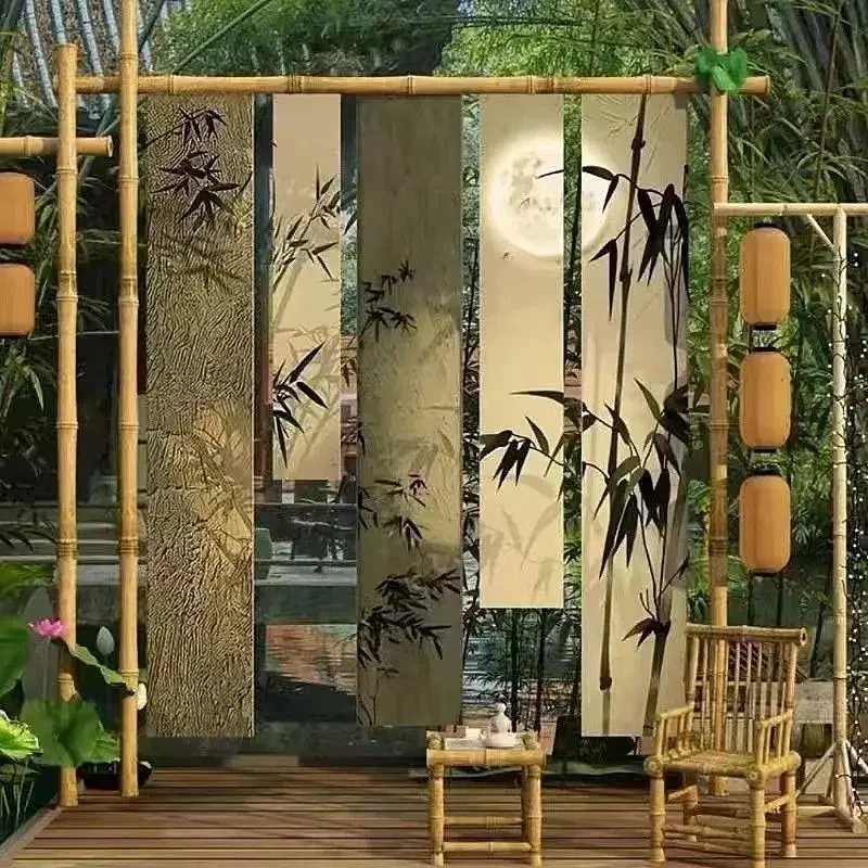 Wedding Arch Prop Bamboo Shelf Display Rack Wedding Chinese Outdoor Bamboo Pole Decoration Bamboo Rack Meichen Welcome Rack