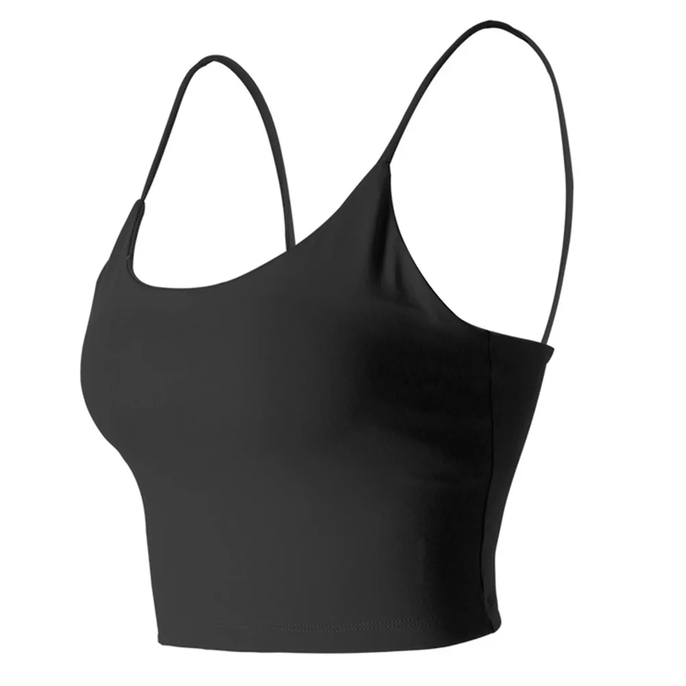 

Anti Bra Women Sleeveless Lightweight Stretchy Yoga Running Fitness Vest for Ballet Dance Workout Performance Black