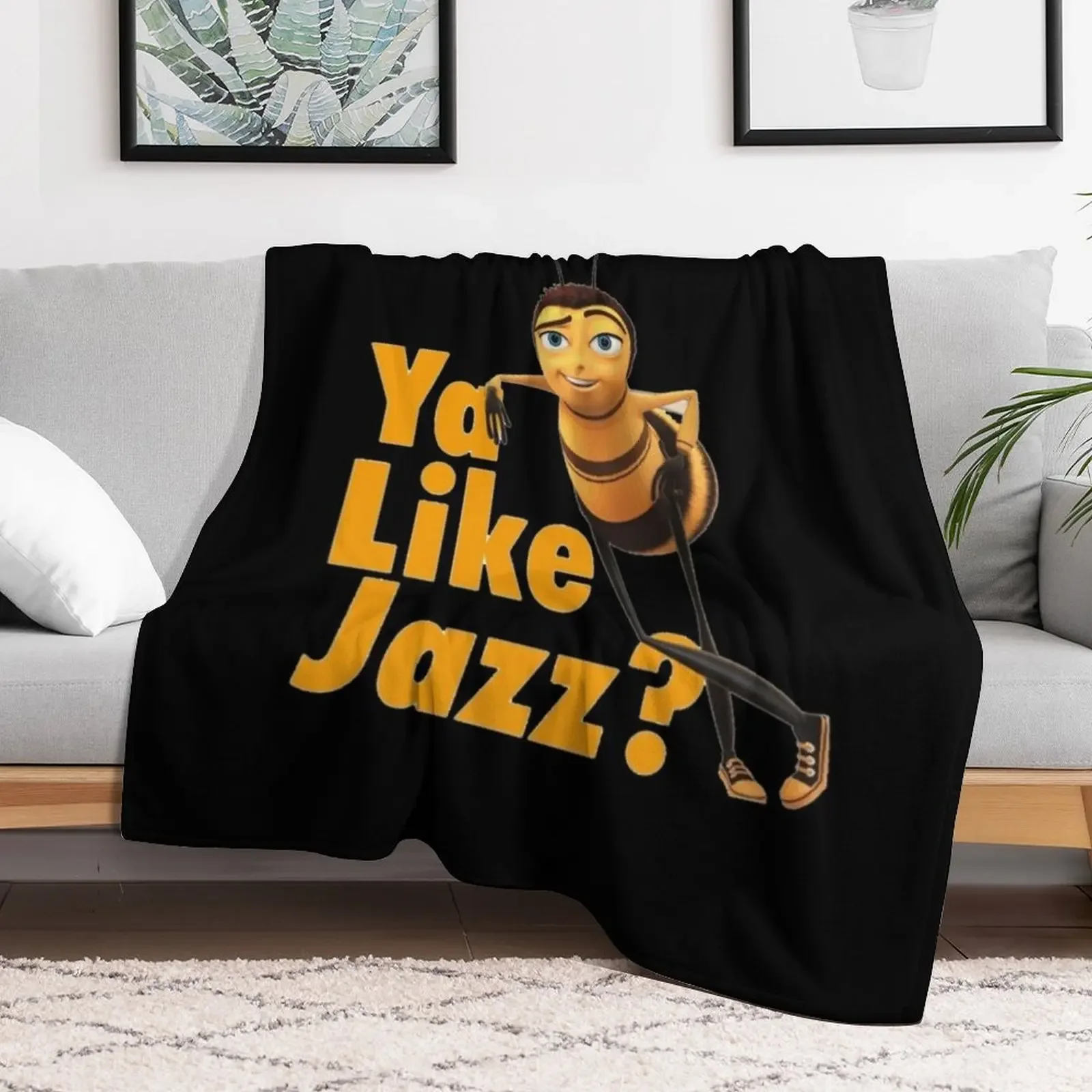 Ya Like Jazz Bee Throw Blanket Easy Care Comfortable Blanket for Couch