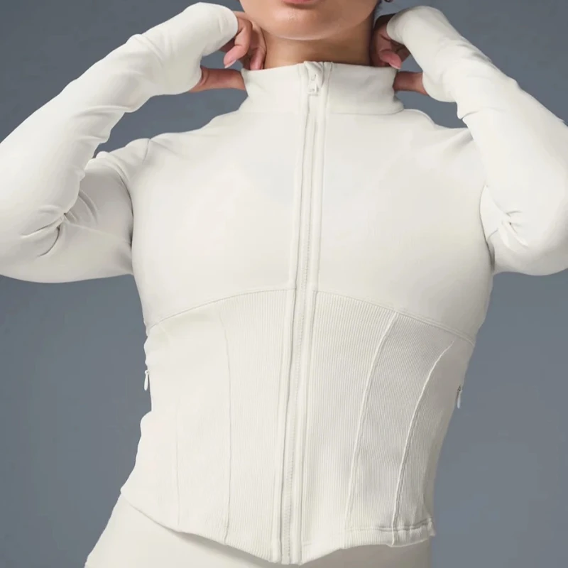 

Sports Jackets Top Women Workout Tops Activewear Yoga Clothes Windbreaker Sportswear Woman Running Slim Long Sleeve Sweatshirt
