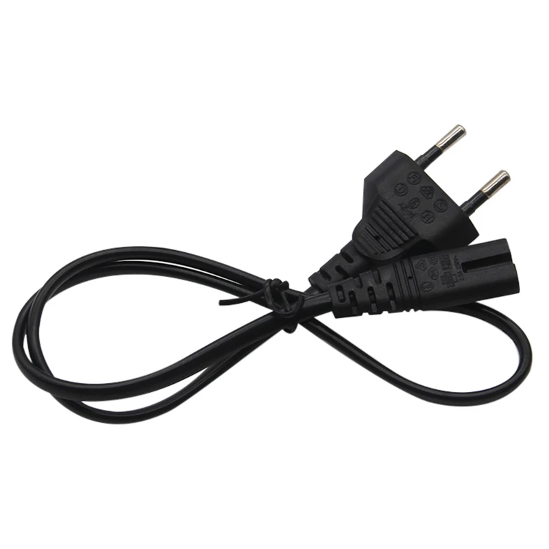 0.6M 2ft 2 Pin Prong Female AC EU Power Supply Cable Cord US Power Extension Cord Lead Wire Power Cord For Desktop Laptop Radio