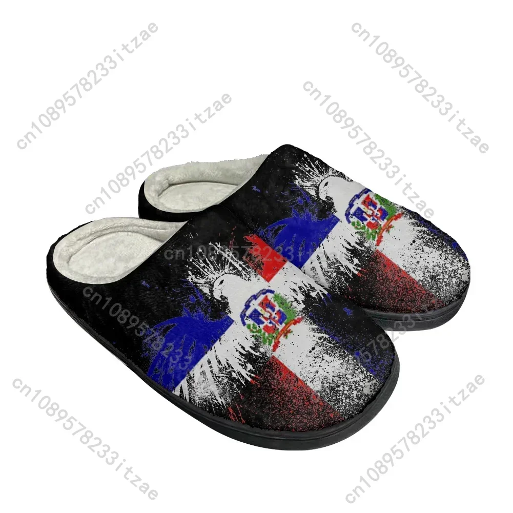 Dominican Republic Fashion Cotton Custom Slippers Mens Womens Teenager Plush Casual Keep Warm Shoes Thermal Comfortable Slipper