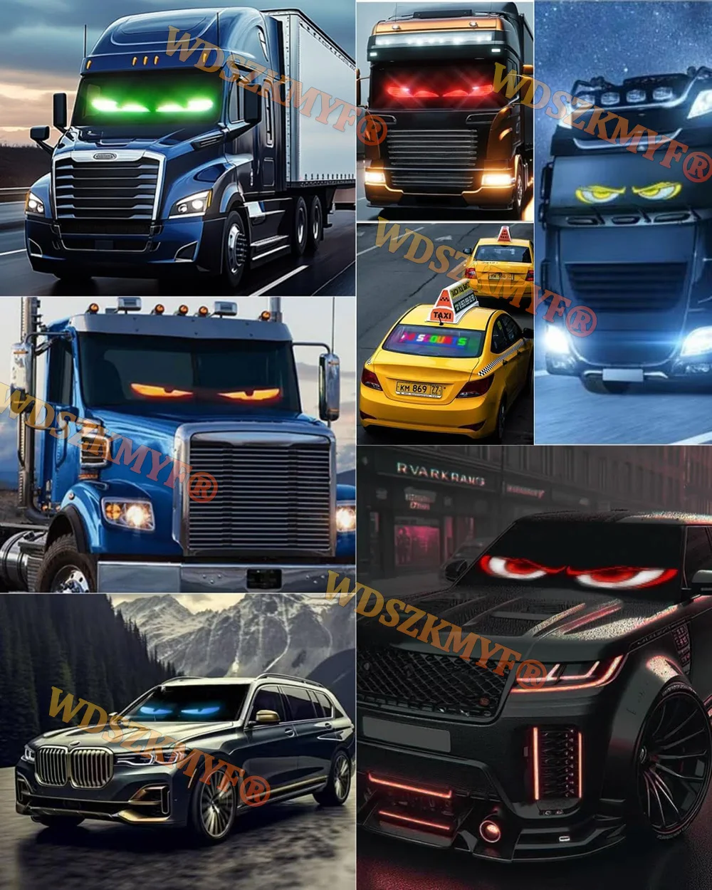 NUOVO Car Shop Truck Controllo vocale Pannello pixel a matrice LED Devil Eye Schermo flessibile morbido Graffiti Scorrimento programmabile fai-da-te