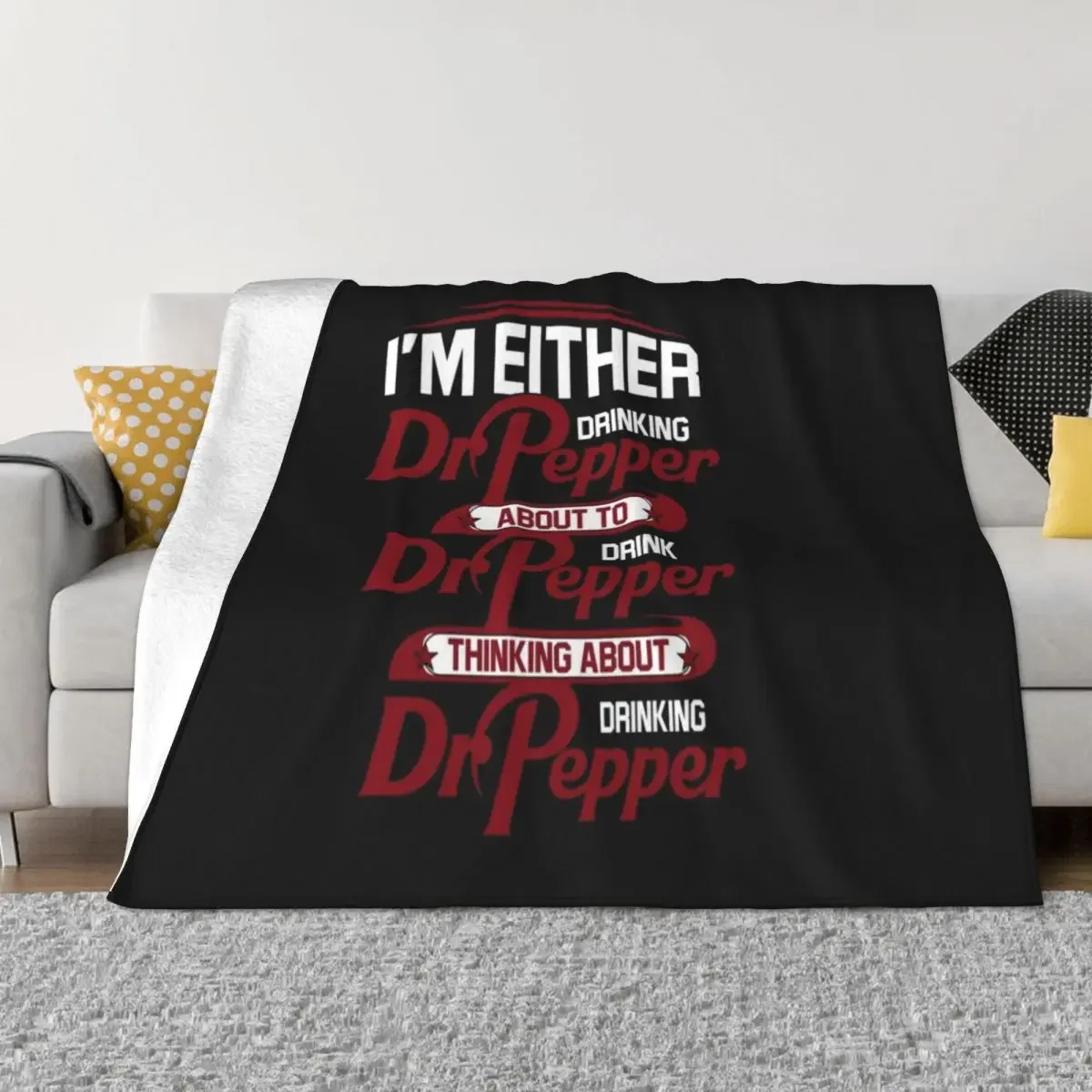 O soy beber Dr. Pepper a punto de beber Dr. Throw manta pesada para dormir cama mantas sueltas