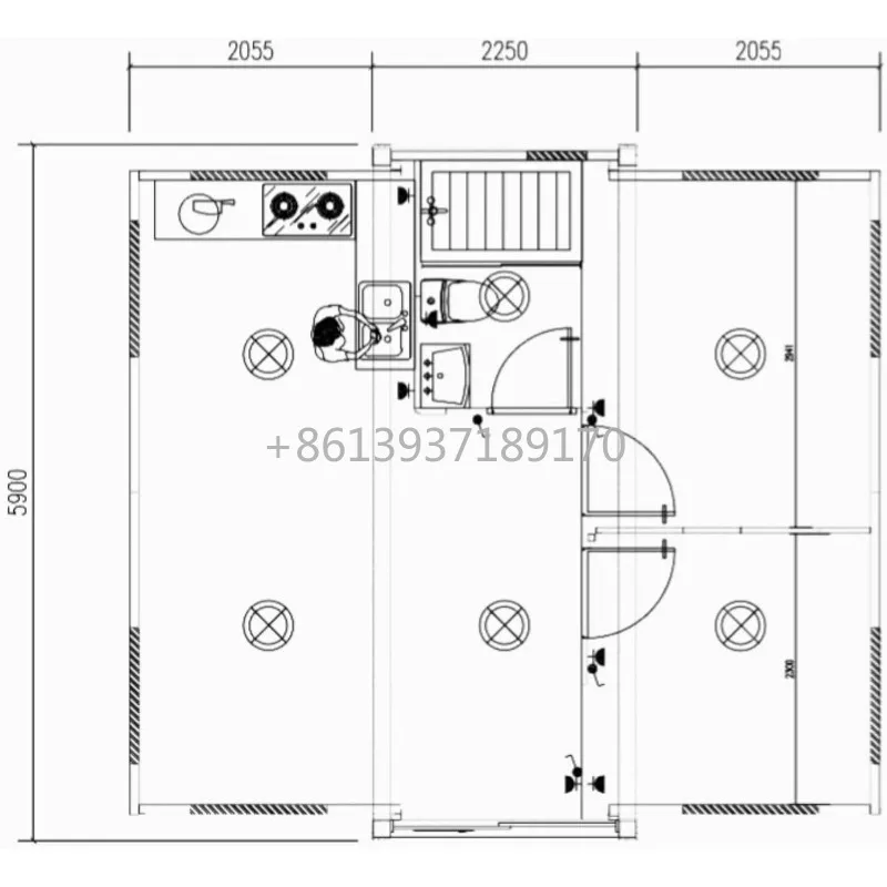 20ft Folding Expandable Container House 2 Bedroom Prefabricated Folding Tiny House Modular Home Expandable Container House