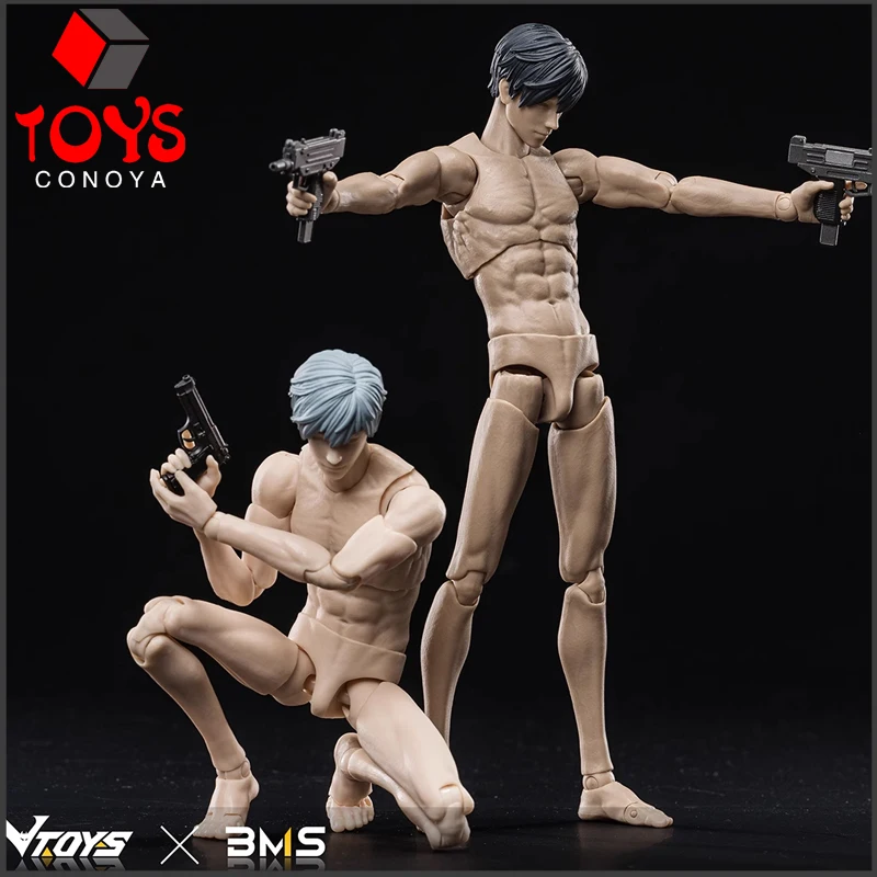 

【2025 Q3】VTOYS X BMS 1/12 VB002 White VB003 Yellow Male Muscle Joint Body 16.5cm Super Flexible Action Figure Articulated Dolls