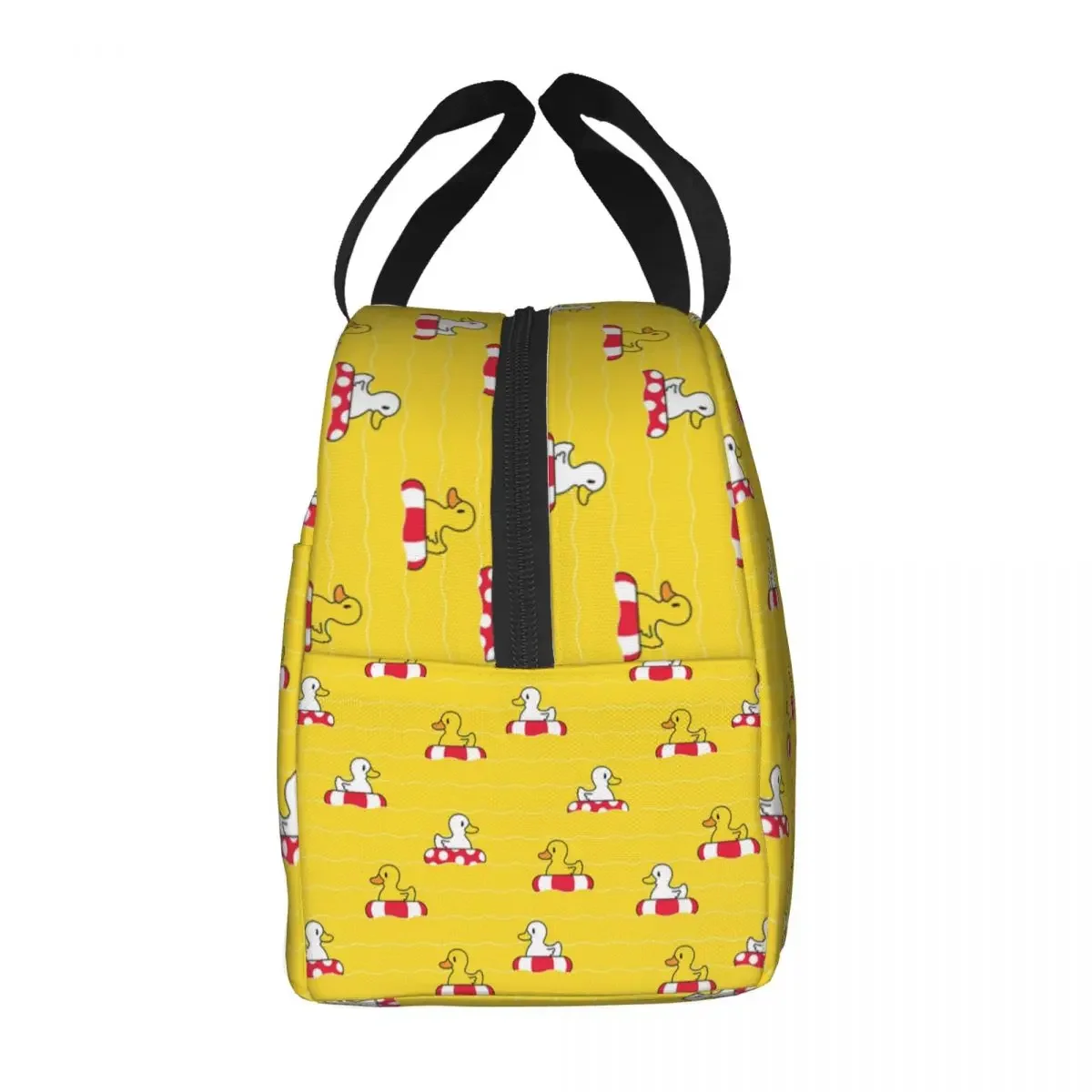 Custom Cartoon Rubber Duck Insulated Lunch Bag for Women Resuable Cooler Thermal  Tote Office Work School