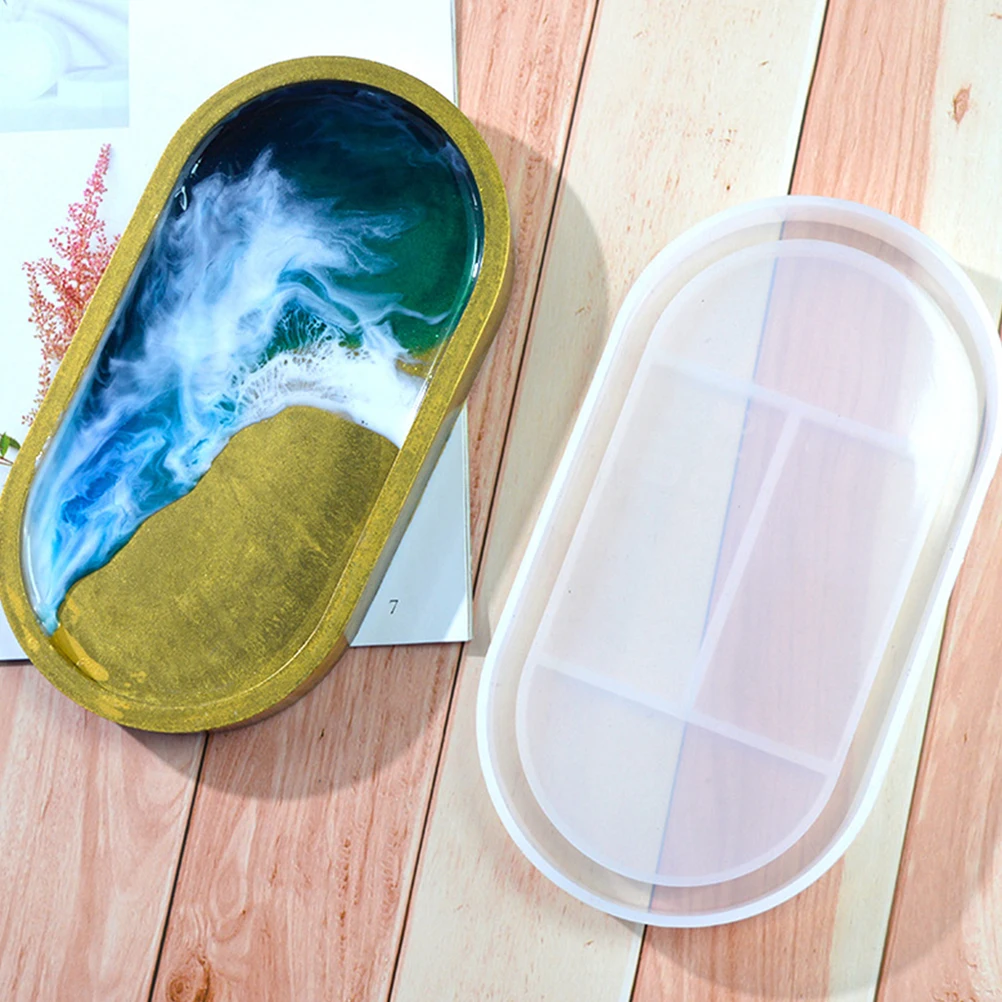 

Silicone Serving Tray Creative Storage Plate Making Mold For Diy Crafts Durable Easy Demolding Reusable Baking Mold