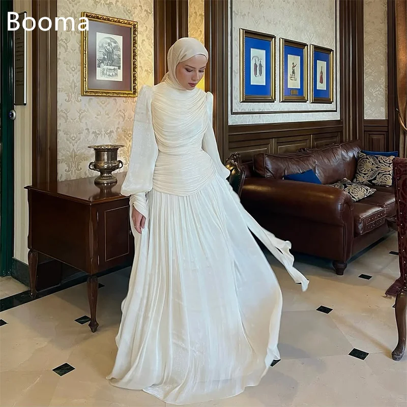 Booma A-Line Блестящие плиссированные женские вечерние платья