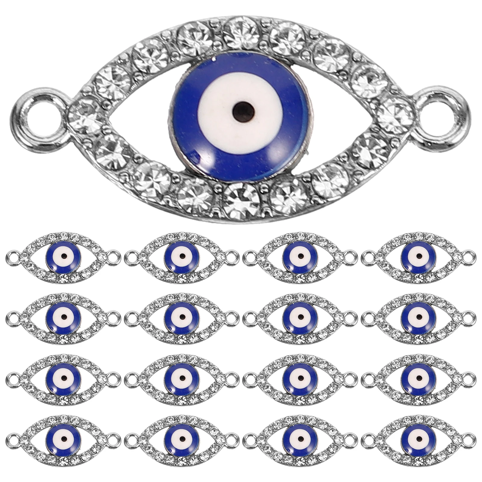 

20 Pcs Evil Eye Charms 's Eye Connector Beads Keychain Jewelry Making Supplies DIY Accessory Crafts Pendant