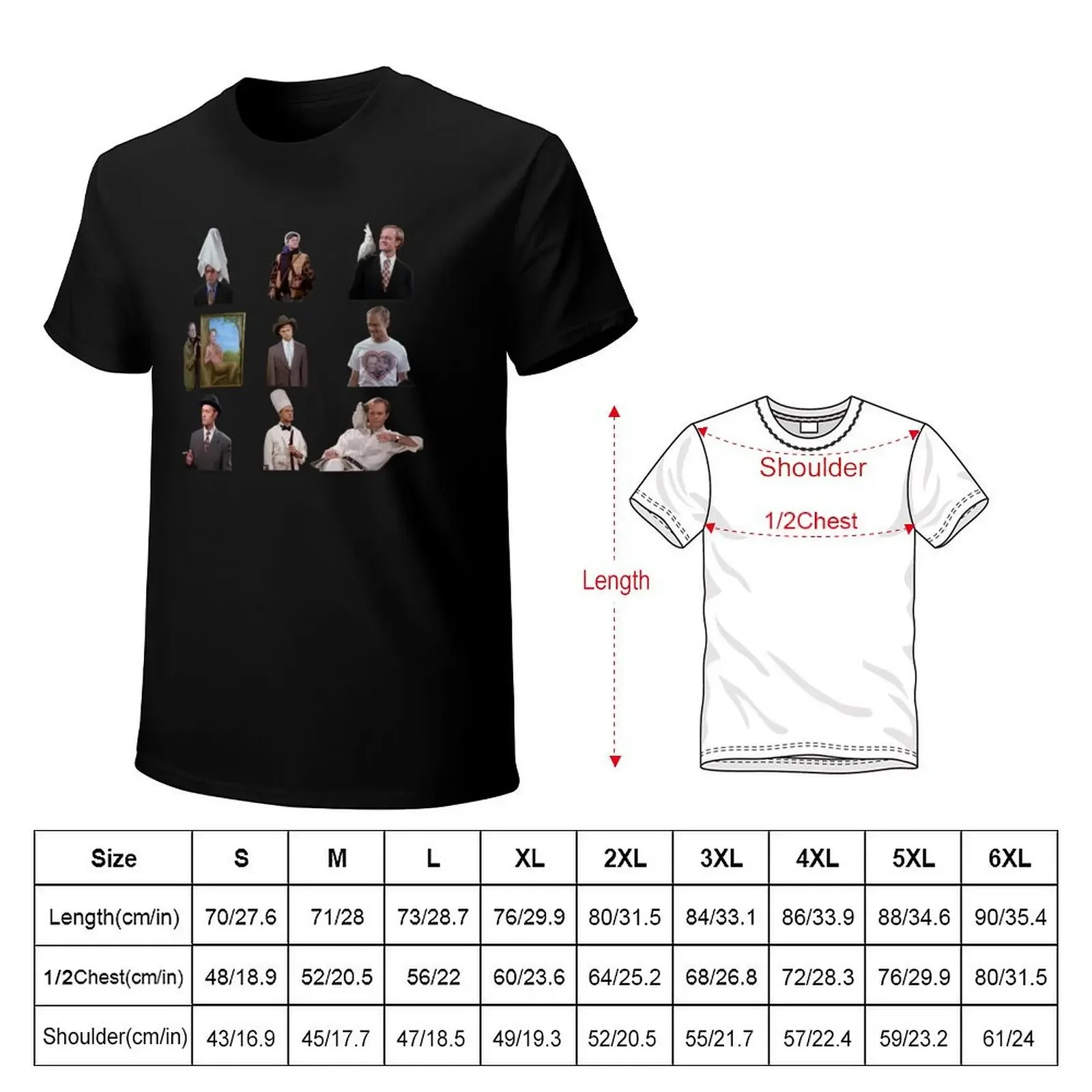 Niles crane T-Shirt cheap stuff anime figures designer shirts big and tall t shirts for men