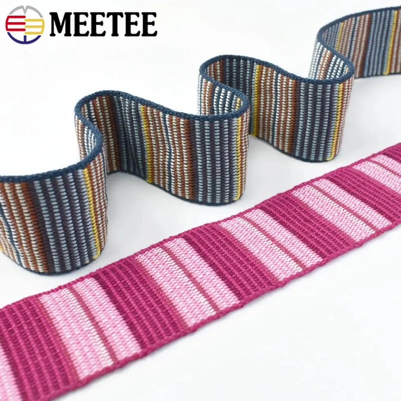 

2/5/10M 38mm Ethnic Jacquard Webbing Straps Belt Sling Bag Strap Waistband Clothes Decorative Ribbon Band DIY Sewing Accessories