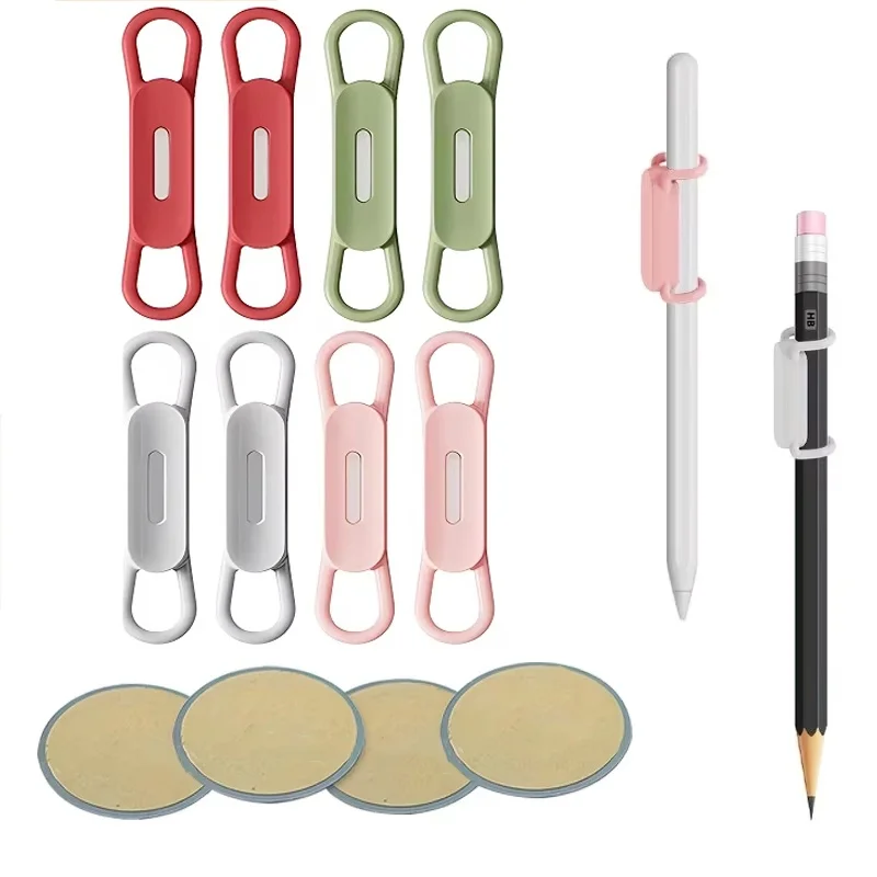Magnetic Pen Pencil Holder Silicone Adjustable Pens Stand For Desktop Refrigerator Whiteboards Office Desktop Marker Organizer