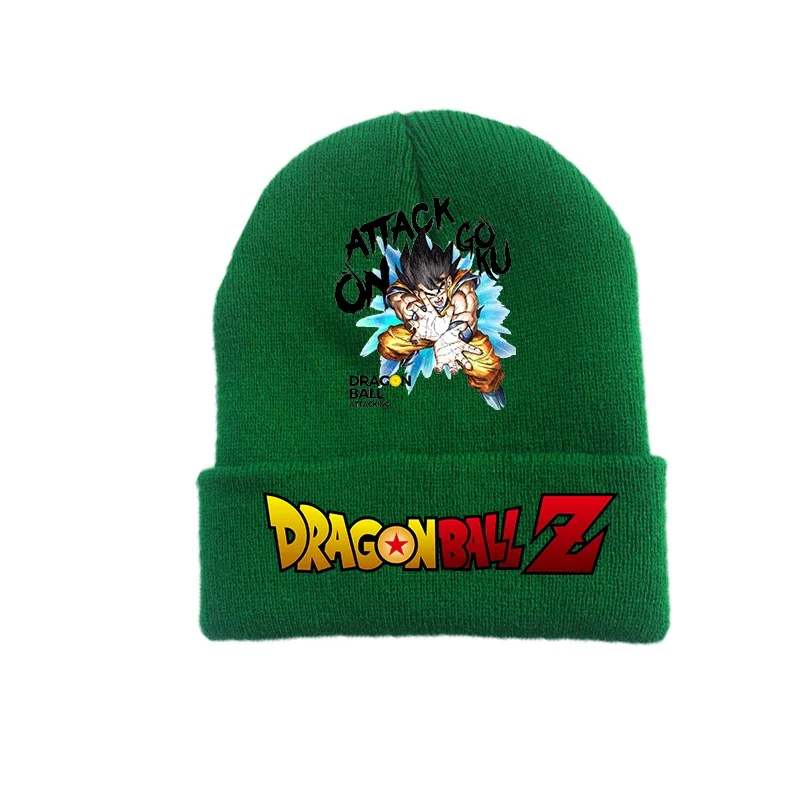 Dragon Ball Z Children Knitted Cap Headgear Boys Autumn Winter Woolen Hat Cartoon Anime Student Bonnet Kids Birthday Cute Gifts