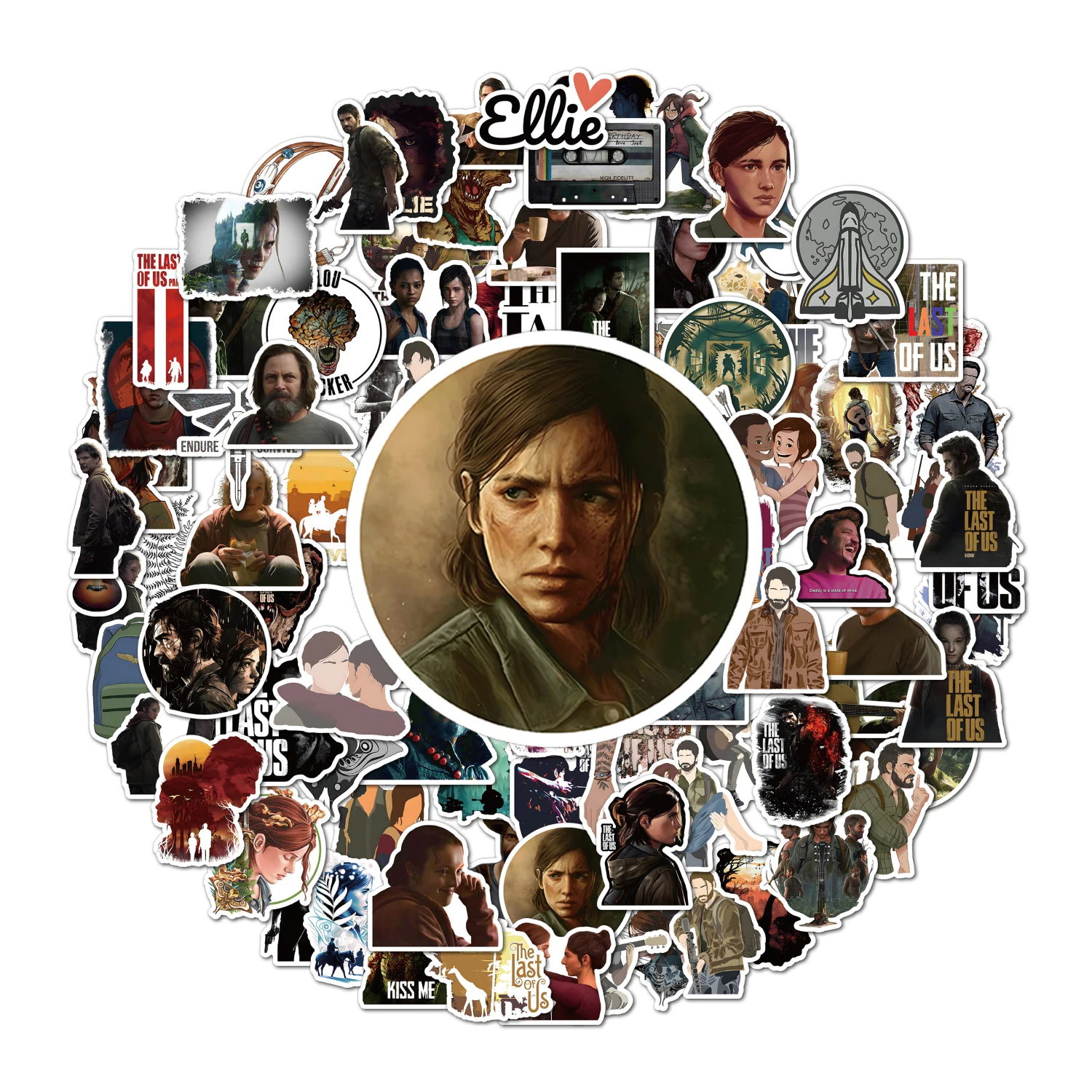 10/50/100Pcs Hot Game Joel the Last of Us Stickers TV Abby Ellie Joel Show Decal Graffiti Luggage Laptop Bicycle Sticker Kid Toy