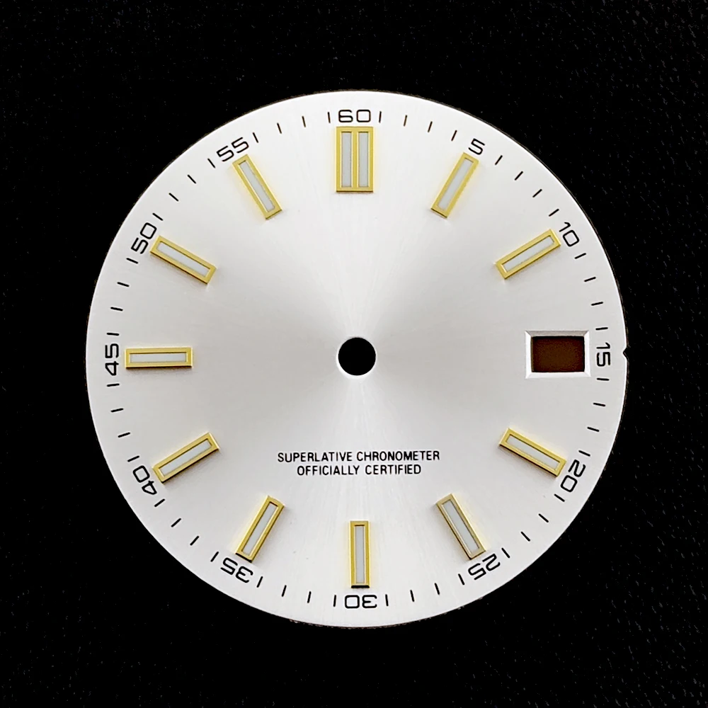 NH35 dial men's watch 28.5mm custom logo dial blue illuminated dial suitable for NH35 movement watch accessories