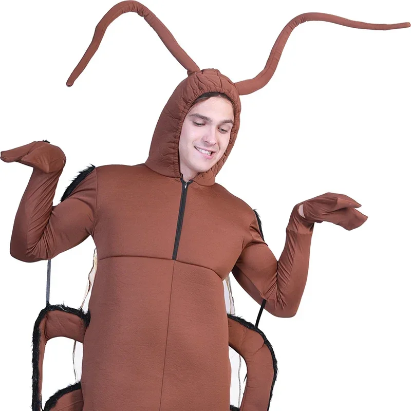 Animal Cockroach Cosplay Costume Halloween Funny Christmas Jumpsuit  For Adult Kids Stage Performance Carnival Uniform