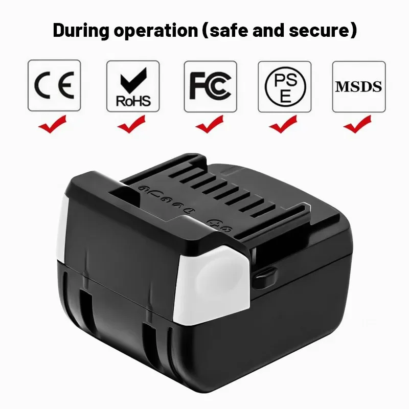 For Hitachi Lithium-ion Battery Replacement, 14.4V, 6Ah, Suitable for BSL1430, CJ14DSL, BSL1440, CR14DSL, BSL1415, DDS14DSL