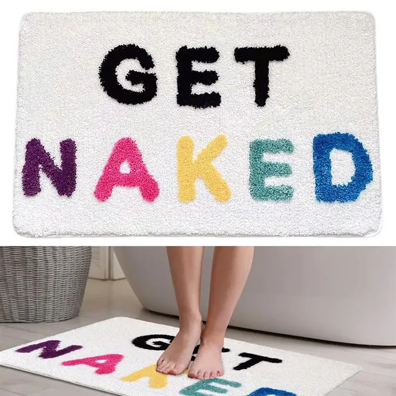 Get Naked Bath Mat Bathroom Rug Mat Non-Slip Bath Mat Cute Absorbent Bathtub Rug Soft And Skin-Friendly Floor Mat For Bedrooms