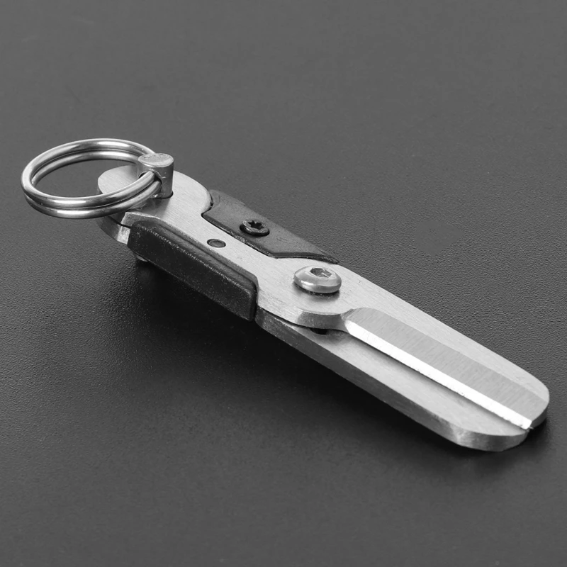 Outdoor Survival EDC Mini Spring Scissor Pocket Tool do breloczka ze stali nierdzewnej KXRE