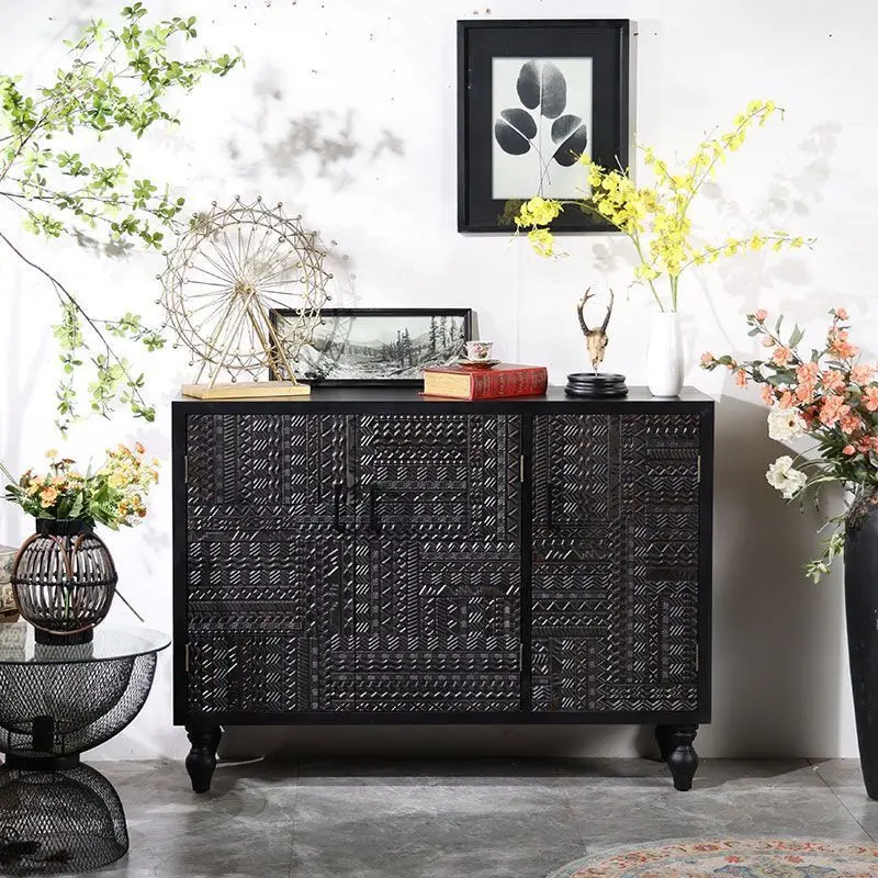 

Classic Black Living Room Cabinets Decoration Japanese Wooden Living Room Cabinets Storage Meuble Rangement Furniture Home