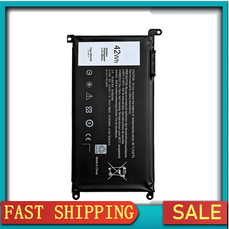 

Laptop Battery Wdxor 42Wh For Dell Inspiron 13 15 5000 7000 Series 5570 7579 Vostro 5468 P69G 3CRH3 7378 5567