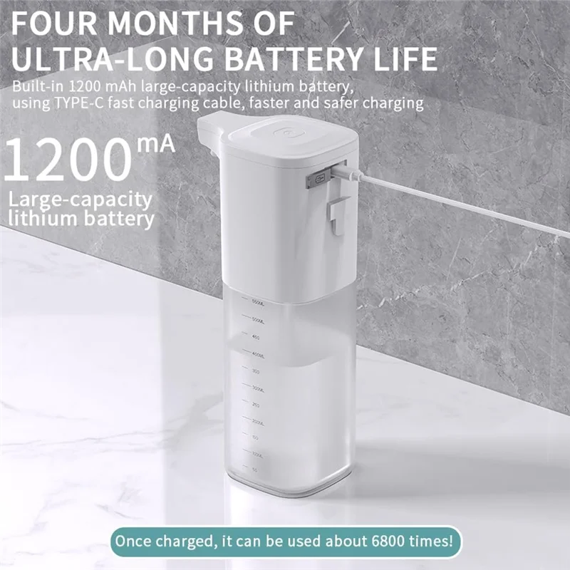 

UNCL 550 мл гель-жидкость с выходной аккумуляторной батареей USB, инфракрасный датчик, громкая связь для кухни и ванной комнаты